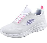 Skechers Baskets Ultra Flex 3.0 New Horizons pour Femme, Bordure Rose Fluo en Maille Blanche, 40 EU