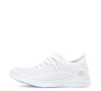 Skechers Baskets Ultra Flex Salutations pour femme – Blanc/argenté – Taille 38 EU