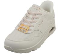 Skechers Baskets Uno BANKSIA Luxe pour Femme, Blanc, 40 EU, Blanc, 40 EU