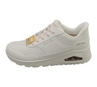 Skechers Baskets Uno BANKSIA Luxe pour Femme, Blanc, Pointure 39, Blanc, 39 EU