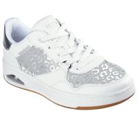 Skechers Baskets Uno Ctl-Shiny Safari pour femme, Blanc/argenté, 38 EU