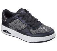 Skechers Baskets Uno Ctl-Shiny Safari pour Femme, Noir/Gris étain, 38.5 EU
