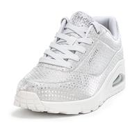 Skechers Baskets Uno-Disco Nite pour Femme, Argenté, 40 EU