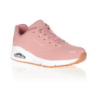 SKECHERS Baskets Uno Femme Durabuck Rose à Lacets - Confortables et Tendance 37