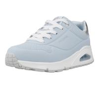 Skechers Baskets Uno Gen1-Shimmer Away pour fille, Bleu clair/argenté, 2.5 Little Kid
