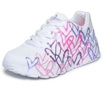 Skechers Baskets Uno Lite Metallic Joy pour Fille, Blanc synthétique/Violet et Bordure Rose, Pointure 46