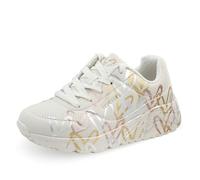 Skechers Baskets Uno Lite Metallic LoveSneaker pour Fille, Blanc/Multicolore, 35 EU