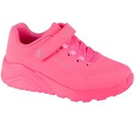 Skechers Baskets Uno Lite pour Fille, Bordure synthétique Rose Fluo, 27 EU