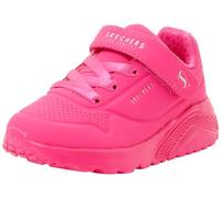 Skechers Baskets Uno Lite pour Fille, Bordure synthétique Rose Vif, 4 UK Child