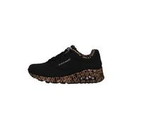 Skechers Baskets Uno Love pour Femme, Garniture Noire Durabuck Or Rose, 36.5 EU