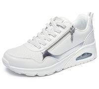 Skechers Baskets UNO Metallic Sliders pour Femme, Blanc, 38 EU