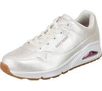 Skechers Baskets Uno Pearl Queen pour Femme, Blanc Duraleather/Lt.Pink Trim, 38 EU