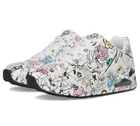 Skechers Baskets Uno-Process Sketch pour Femme, Blanc/Multicolore, 37.5 EU