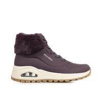 Skechers Femme Uno Rugged Fall Air Basket, Wine Durabuck/Faux Fur, 36.5 EU
