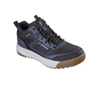 Skechers Baskets Urban Street Hiker pour Homme, Garniture Textile en Cuir Noir, 45.5 EU
