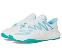 Skechers Baskets Viper Court Rally pour Femme, Blanc/Bleu Clair, 36.5 EU