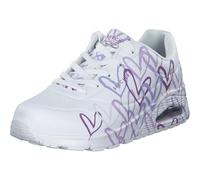 Skechers Baskets UNO-SPREAD THE LOVE – Cuir, talon plat, blanc, taille 39