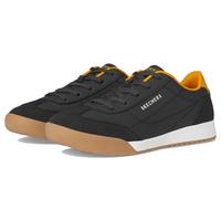 Skechers Baskets Zinger pour homme Blanc / Daim Duraleather Noir Jaune doré 39/42 EU