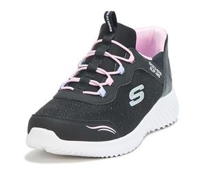 Skechers Bébé Fille Bounder Simple Cute Slip-in ENTRAINEUSE, Black Synthetic/Trim, 25 EU