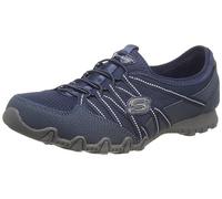Skechers Femme Bikers Lite Relive Baskets, Bleu Marine, 41 EU