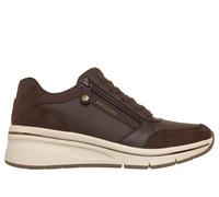 Skechers Billion Flex - Luxe Up Chaussures Moyen Width en Chocolat, Pointure 36