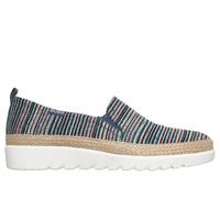 Skechers BOBS Flexpadrille HI -Stripe Hype Chaussures Moyen Width en Bleu Marine, Pointure 39, Vegan, Lavable en machine