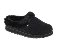 Skechers BOBS Keepsakes Ice Angel Femmes Pantoufles fourrées Noir