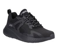 Skechers Homme Bobs Squad Chaos dérive élevée Baskets, Maille synthétique Noire, 41 EU