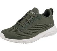 Skechers - Bobs Squad Chaos Face Dehors, Baskets Femme, Dark Green Engineered Knit, 38.5 EU