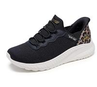 Skechers Bobs Squad Chaos-Seize The Hour Baskets Mains Libres pour Femme, Noir, 7 Wide