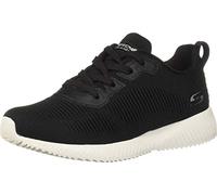 Skechers Bobs Squad - Tough Talk, Baskets Femme, Noir (Black White Engineered Knit Blk), 38.5 EU