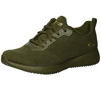 Skechers Bobs Squad - Tough Talk, Baskets Femme, Vert (Olive Engineered Knit Old), 37 EU