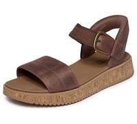 Skechers Bobs Sun Vibe BE Corky Sandales Plates pour Femme, Chocolat, Pointure 39