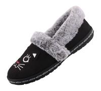 Skechers BOBS Too Cozy - Meow Pajamas : pantoufles pour femme, noires, 33355-BLK