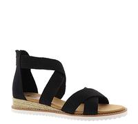 Skechers BOBS Women's Ankle Strap Sandal, Black, 37 EU