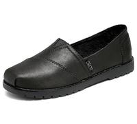 Skechers Bob's Women's Chill Lug Urban Spell Outdoor Walking Slip on Shoes, (Size 6, Black)