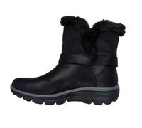 Skechers Bottines Easy Going Dreamers Move pour femme, Boucle en microcuir noir, 37.5 EU