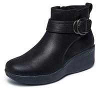 Skechers Bottes Pier-Lite Forever Chic pour femme, noir/noir, 38 EU