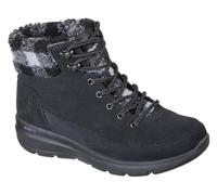 Skechers Bottes tendance Glacial Ultra-Wood pour femme, noir/gris, 38.5 EU