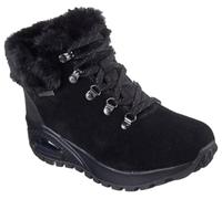 Skechers Femme Uno Rugged Moonlight Ridge Botte Tendance, Black Suede/Duraleather/Faux Fur, 38 EU