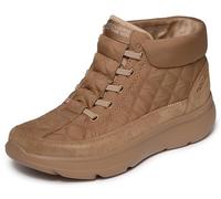 Skechers Bottines Chugga en Nylon matelassé pour Femme, châtaigne, 38 EU