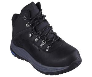Skechers Bottines Meroe Pikeman pour homme, Cuir synthétique noir, 46 EU