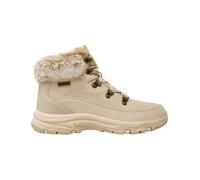 Skechers Femme Trego Snow Worries Bottine, Natural Suede/Duraleather/Faux Fur, 38.5 EU