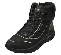 Skechers Femme Uno Rugged Fall Shimmer Bottine, Black Durabuck/Metallic Duraleather/Faux Fur, 41 EU
