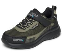 Skechers Bounder 2.0 Aqua Pace Baskets pour garçon Synthétique/Textile/Bordure argentée Noir/Olive Pointure 46
