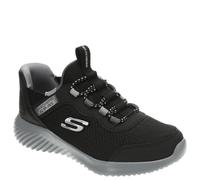 Skechers Bounder Brisk-BurstSneaker pour garçon, Bordure en Textile synthétique Noir Anthracite, 1.5 UK Child