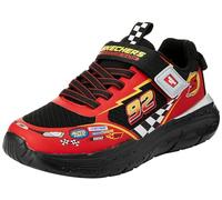 Skechers Boys Baskets, Black Synthetic/Textile/Red Trim, 35 EU