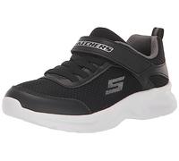 Skechers Boys, Baskets, Black Textile/Synthetic/Charcoal Trim,