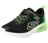 Skechers Boys Baskets, Black Textile/Synthetic/Lime Trim, 34.5 EU