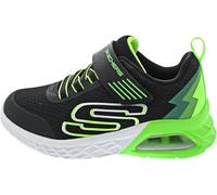 Skechers Boys Baskets, Black Textile/Synthetic/Lime Trim, 37.5 EU